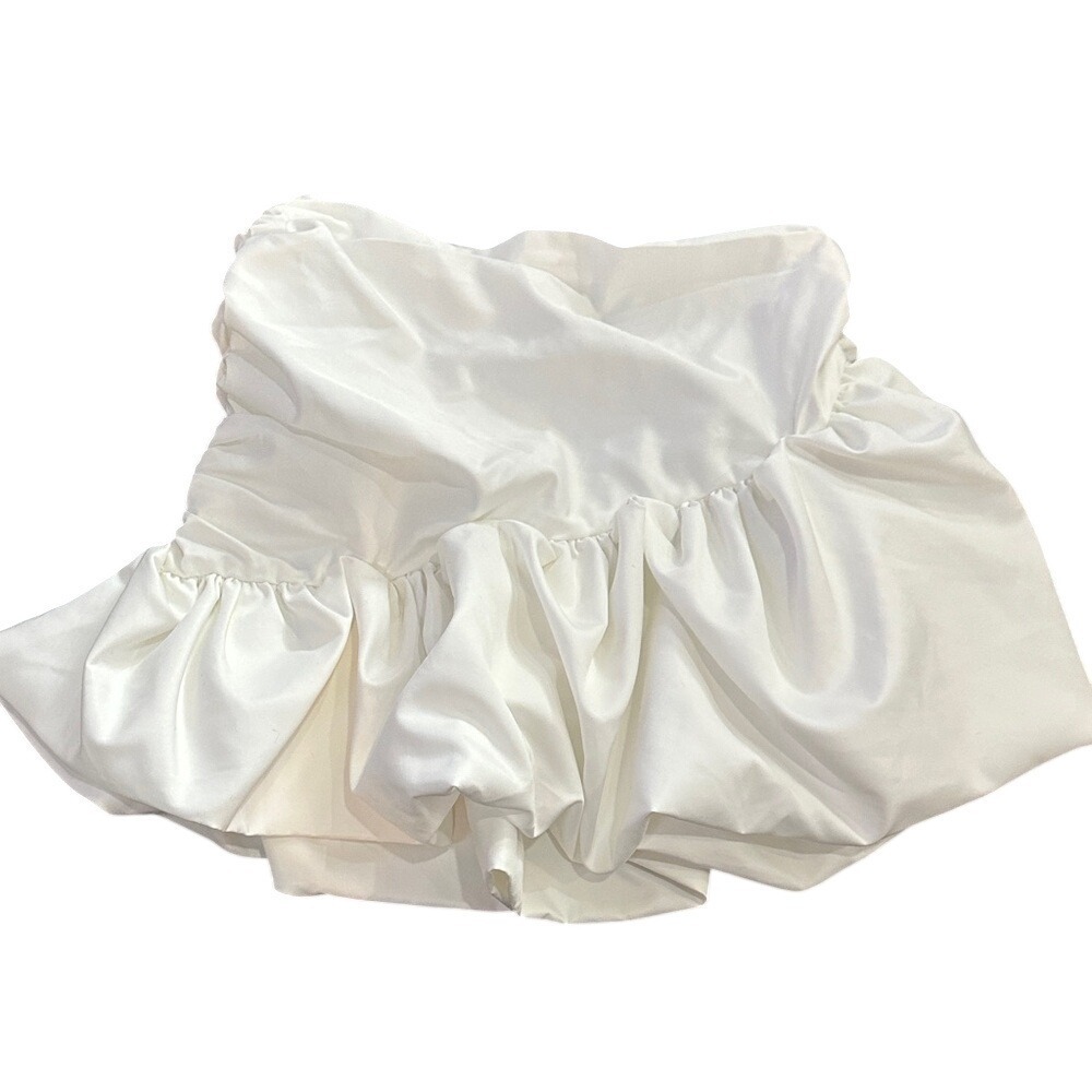 DO+BE White Ruffled Mini Skirt
